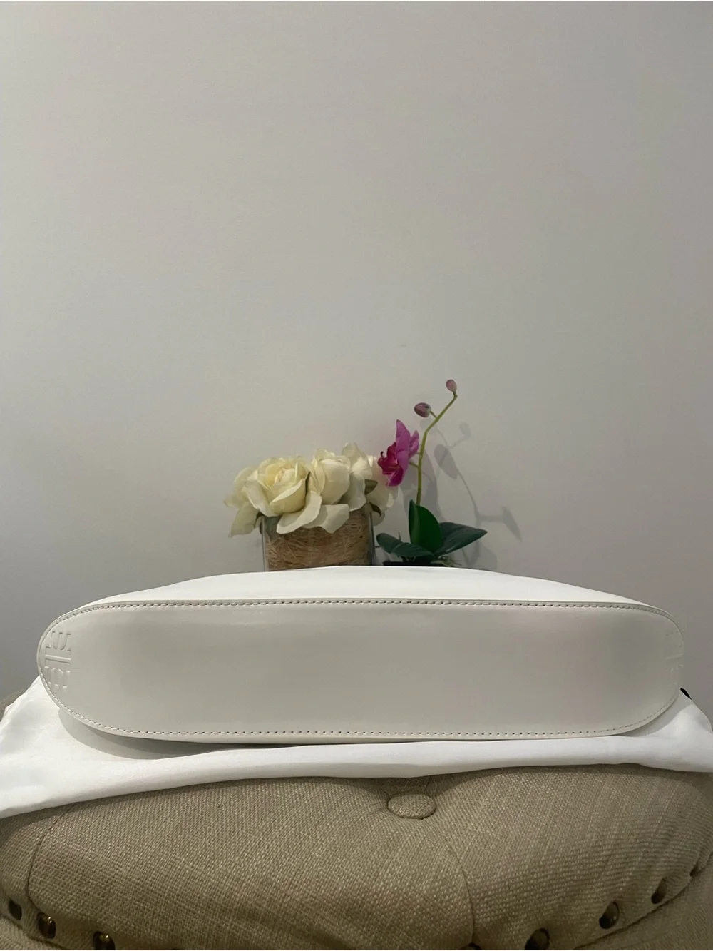 JW PEI White Vegan Leather Shoulder Bag